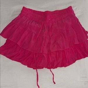 Love Tree Pink Tiered Skater Mini Skirt
